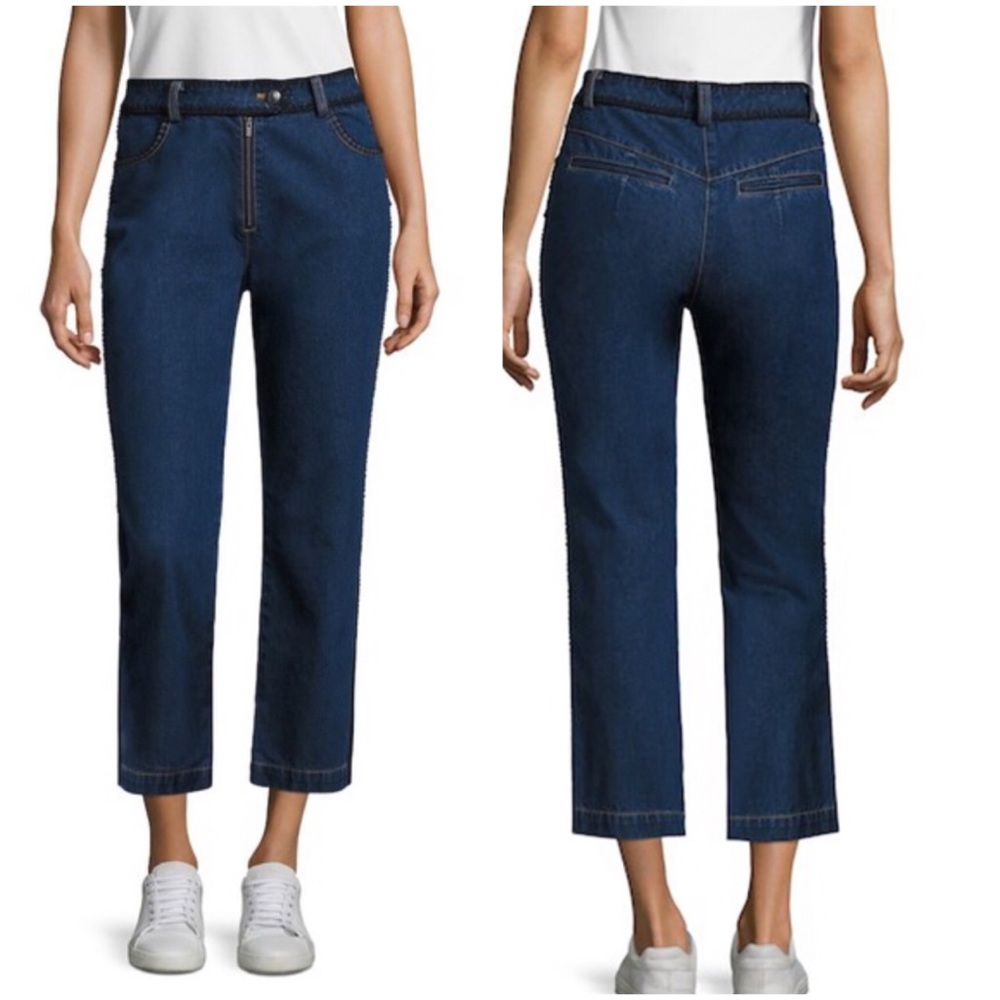 Crochet Trim Crop Jean